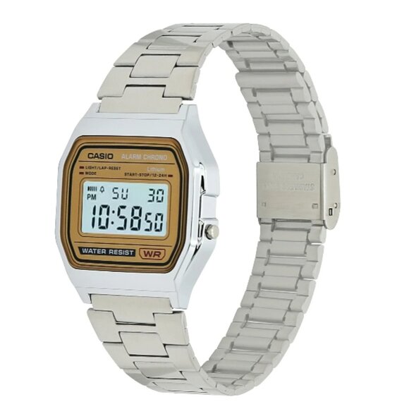 New Casio Mens Digital Adult Metal Watch Model A158WEA-9 - Picture 3 of 3